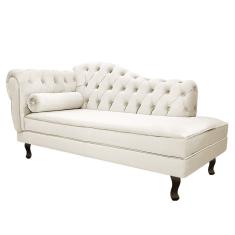 Divã Recamier Diana Lado Direito 120cm Corano Adj Decor Branco