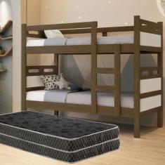 Beliche Solteiro Reforçada 100% MDF Completa com 2 Colchões - Poloshop