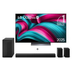 Combo Smart TV LG OLED evo AI C5 55" 2025 + SoundBar S60TR 5.1 Canais, Bluetooth 5.3, Dolby Digital - OLED55C5.S60TR