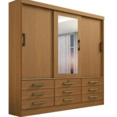 Guarda Roupa 3 Portas 9 Gavetas com Espelho Meridian D Doro - D'doro ,