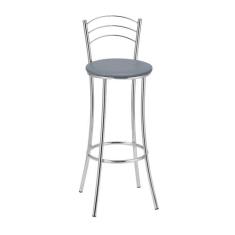 Kit 2 Banquetas Cromadas BC26A de Metal e Assento Espuma D15 Treparoni