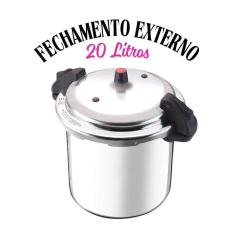 Panela De Pressão Alumínio Válvula De Controle 20 Litros