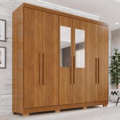 Guarda-Roupa Casal com Espelho 6 Portas 2 Gavetas França - Espresso Mó