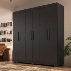 Guarda Roupa Casal Lisboa 6 Portas 2 Gav Com Pés - Quarta Divisão Móve