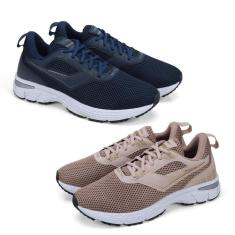 Kit 2 Pares Tênis Fitness Esporte Cadarço Conforto Caminhada-Masculino