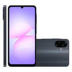 Smartphone Samsung A07 A075M 4GB 128GB Câmera 50MP + 2MP 4G Android 15 Preto