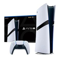 Console Playstation 5 Pro Sony SSD 2000GB com Controle sem Fio Dualsense HDR 8K Wi-Fi Branco