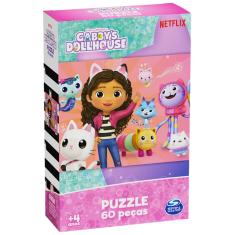 Quebra Cabeça Puzzle 60 Peças Gabby`s Dollhouse Grow