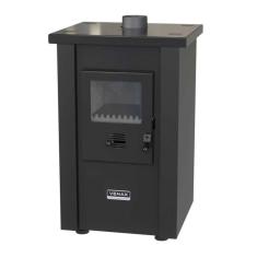 Calefator A Lenha Dupla Combustão Vulcano Preto Fosco - Venax