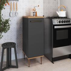 Balcão 40cm 1 Porta Isabelle Freijó/Grafite