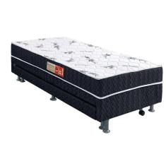 Cama Box c/Auxiliar Conjugado Solteiro: Colchão Molas Bonnel ProDormir Springs Black (88x188x41) Probel