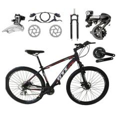 Bicicleta aro 29 Gti Roma Altus 24V Freio a Disco Hidráulico Garfo com