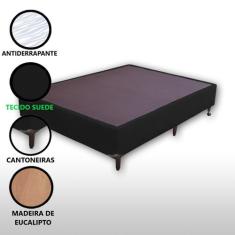 Base Box Solteiro Padrão Suede Liso (0,88 x 1,88 m) Com 37 cm de altur