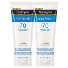 Kit com 2 Protetores Solar Neutrogena Sun Fresh Corpo FPS 70 200ml.