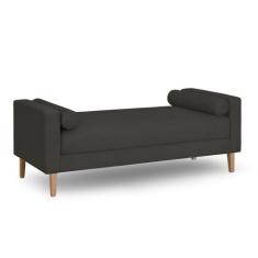 Recamier Berlim 1,20m Suede Preto - Inova Decorações