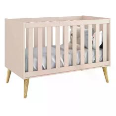 Berço Mini Cama Theo com Pés Madeira Natural - Reller Móveis
