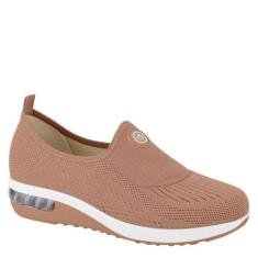 Tênis Feminino Slip On Modare Sem Cadarço Anabela, Nude, 36