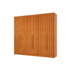 Guarda Roupa Casal 6 Portas Ripadas E 8 Gavetas Grécia Cacau - Conquista