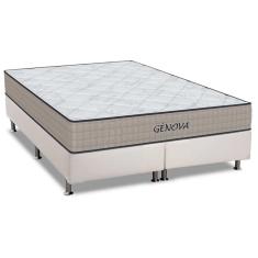 Cama Box Queen: Colchão Espuma Orthoflex D45 Genova + Base crc Courano White(158x198)