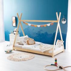 IDIMEX Cama Montessoriana Madeira Cabana com Estrado Elin Natural