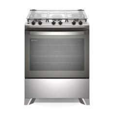 Fogão 5 bocas Electrolux Cinza Efficient com Mesa Inox, PerfectCook e 