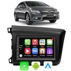 Kit Multimidia Civic 2012 2013 2014 2015 2016 7" Android Auto CarPlay 
