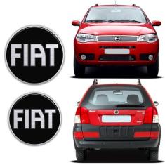 Kit Emblemas Palio Fire Weekend 2004/08 Fiat Black Resinado - SPORTINO