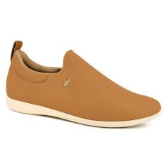 Tênis Casual Feminino Slip On Tan Usaflex AI3411
