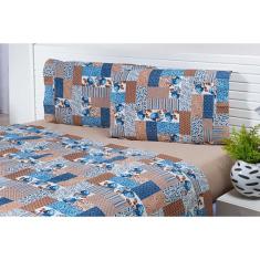 Jogo Lençol 4 Peças Cama Viúva 1,88X1,28M Percal Estampado
