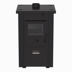 Calefator a Lenha Vulcano Dupla Combustao Preto Fosco