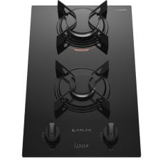 Cooktop 2 Bocas Atlas U Top Com Mesa De Vidro Preto Bivolt Bivolt