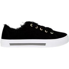 Tenis Casual Flatform Desfiado Moleca  Feminino-Feminino