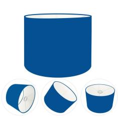 Cúpula Abajur Cilíndrica Cp-7016 ø35x30cm Azul Marinho