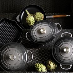 Panela Redonda Signature 24 Cm Cinza Flint Le Creuset