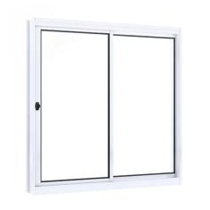 Janela de Correr Aço 2 Folhas Riobras  100cmx100cm Branco