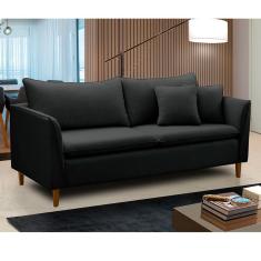 Sofá Living Kassia 2 lugares 1,64m Grafite LansofBR