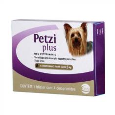 Vermífugo Ceva Petzi Plus Para Cães 5 Kg 4 Comprimidos