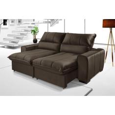 Sofá Retrátil Reclinável Dubai Luxo Molas Ensacadas 2,05m - Essencial 