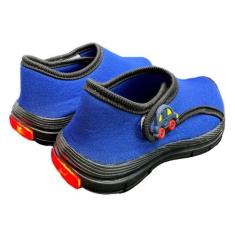 Tênis Infantil calce facil com led - Azul&Rosa Calçados, Royal, 26
