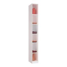 Guarda Roupa Closet Sem Porta 25,3cm 5 Prateleiras Branco - LUCIANE