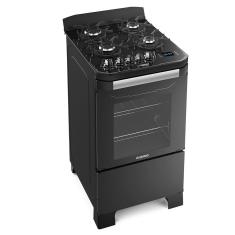 Fogão 4 Bocas a Gás Itatiaia Itamaster com Timer Digital e Acendimento Automático Preto Bivolt