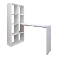 Escrivaninha Com Estante Lateral Multimóveis V2561 Branca Branco