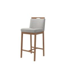 Conjunto 2 Banquetas Madeira Maciça Dani Nogueira Tec Lona