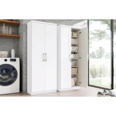 Armário Multiuso Lavanderia Margarida C/ 2 Portas Branco - Henn