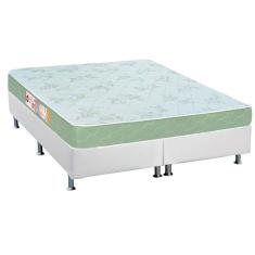 Cama Box King: Colchão Espuma Castor D33 Sleep Max + Base CRC Courano White(193x203)