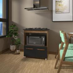 Balcão Armário para Fogão Cooktop 5 Bocas e Forno Elétrico Cozinha Eve