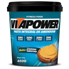 VitaPower Pasta De Amendoim Integral - 450G Natural -