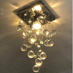 LUSTRE DE CRISTAL PARA LAVABO COM 30CM DE ALTURA