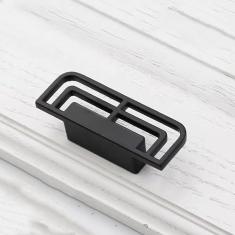 Lidar com latão maciço preto ouro alças vintage 96 mm maçanetas de porta de armário antigo para puxadores de gaveta de móveis, preto, 32 mm