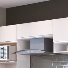 Armário Aéreo para Cozinha 1 Porta Basculante Athena IRM Móveis Branco